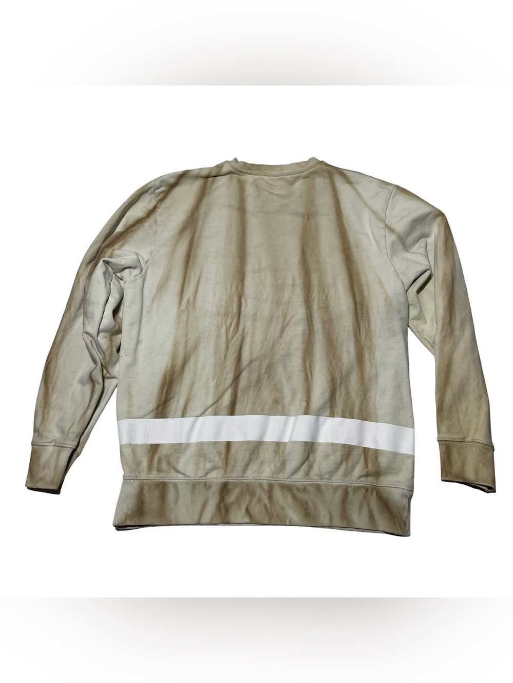 Helmut Lang Strange Days Tie-Dye Sweatshirt SS20 Sand Brown Size XL As Is - Picture 2 of 8